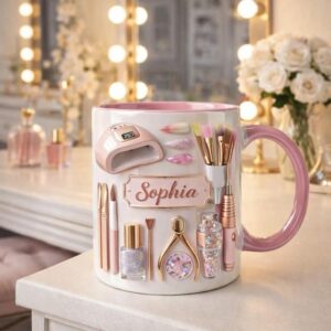 Mug Personnalisé Nail Art 3D
